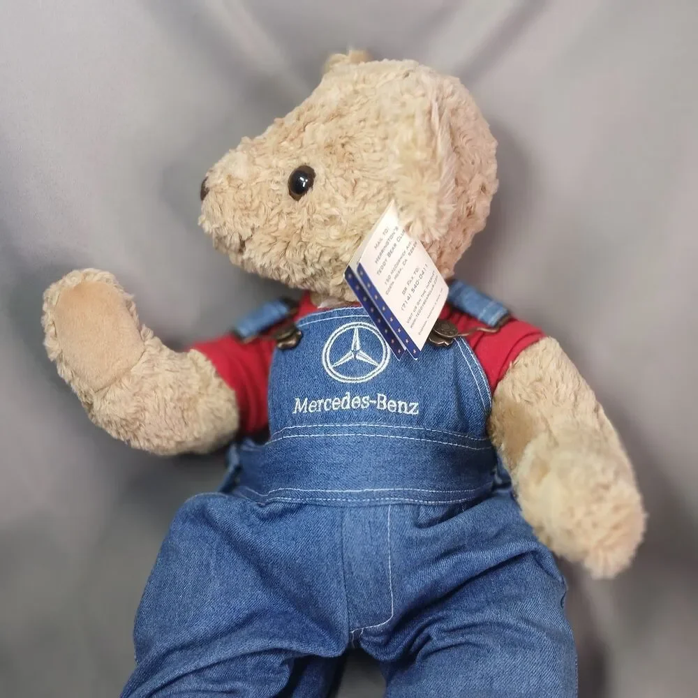 Herrington Plush Bear Beige Mercedes-Benz with Overalls and Shirt With Tags VTG